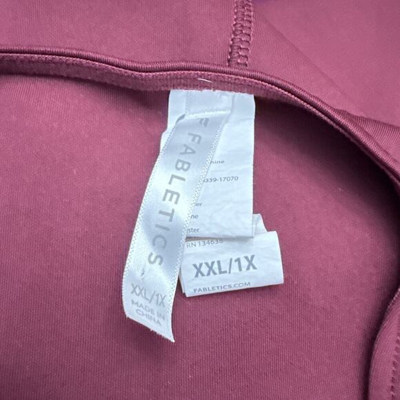 Fabletics Atlantis Scuba 7/8 Jumpsuit Romper Onesie XXL Maroon Pink - Picture 3 of 11